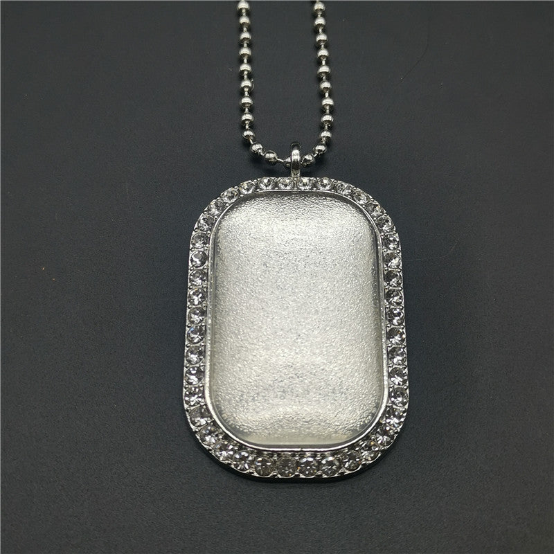 Vintage Photo Memory Rectangular Photo Frame Pendant