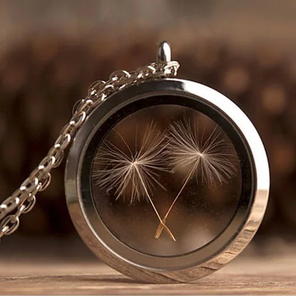 dandelion necklace Stainless steel Locket
