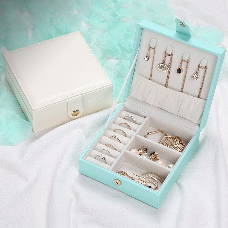 PU leather square jewelry box