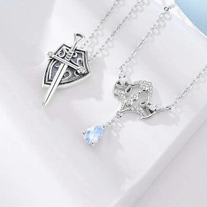 Princess and Knight Couple Necklace Men&