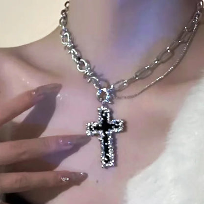 pearl cross necklace Pendant