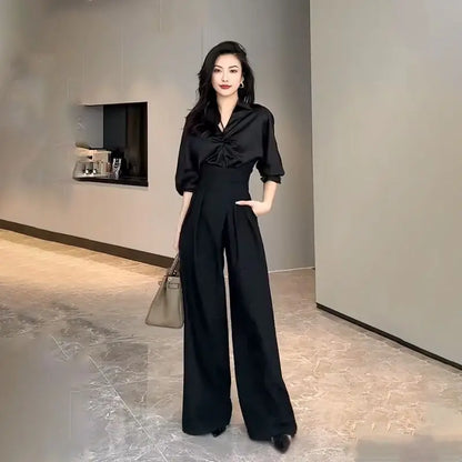 Magic High Waist Loose Straight Drooping Mopping Casual Trousers