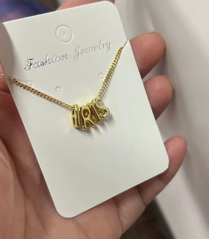 bubble name necklace