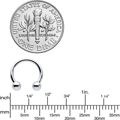 16G 5/16 Stainless Steel Horseshoe Circular Barbell