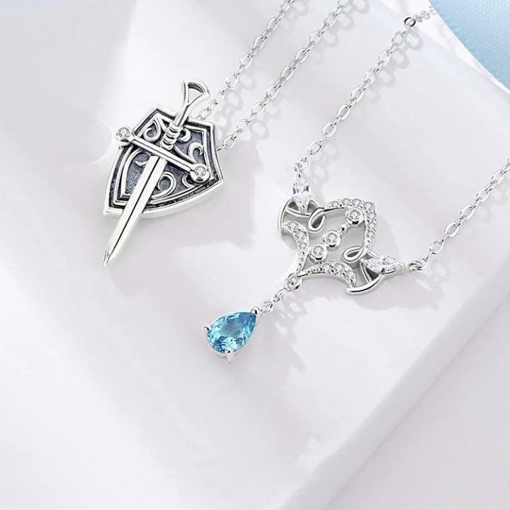 Princess and Knight Couple Necklace Men&