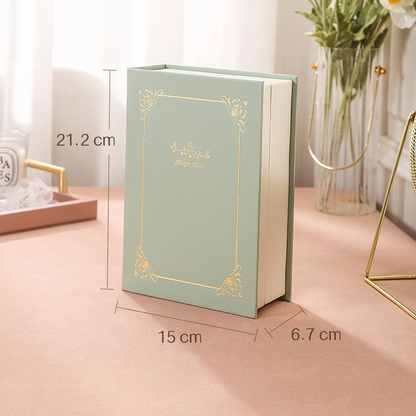 Retro PU leather flip book large-capacity jewelry organizer