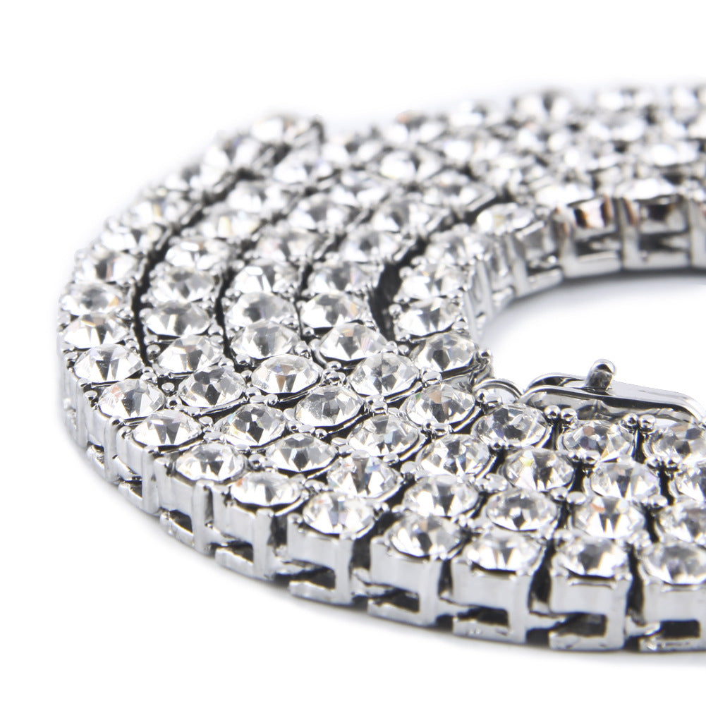 Hip Hop 1 Row Alloy Tennis Chain Necklace
