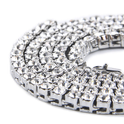 Hip Hop 1 Row Alloy Tennis Chain Necklace