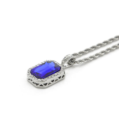 Hip-Hop Mini Diamond Pendant Necklace