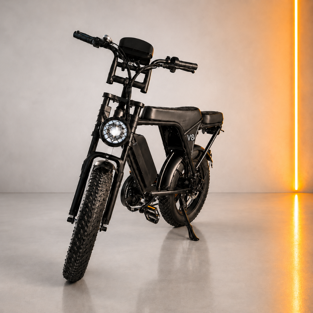 V8 Fat Tire Electric Bike for Adults (1000W–1500W)
