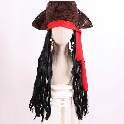 Halloween Captain Jack Sparrow hat wig