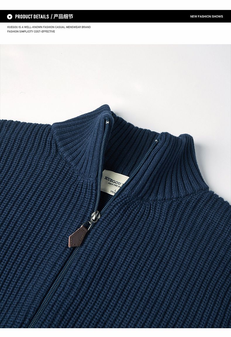 2024 half-high collar zipper sweater