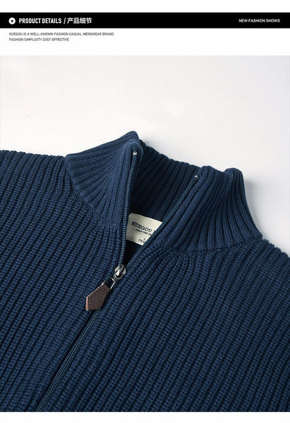2024 half-high collar zipper sweater