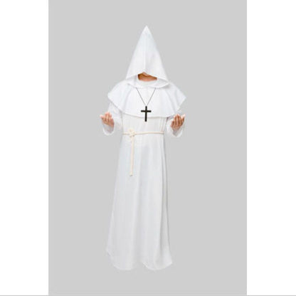 Halloween costume medieval monk cloak suit