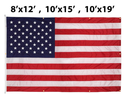WallSafe™ Nylon Wall-Mounted American Flag | Reinforced Edge Grommets | Made in USA