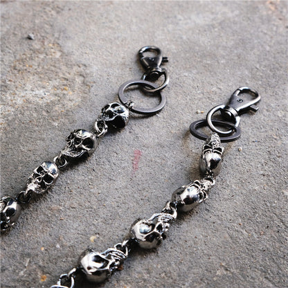 Skull head big ghost head dark hip-hop personality waist Pants Chain
