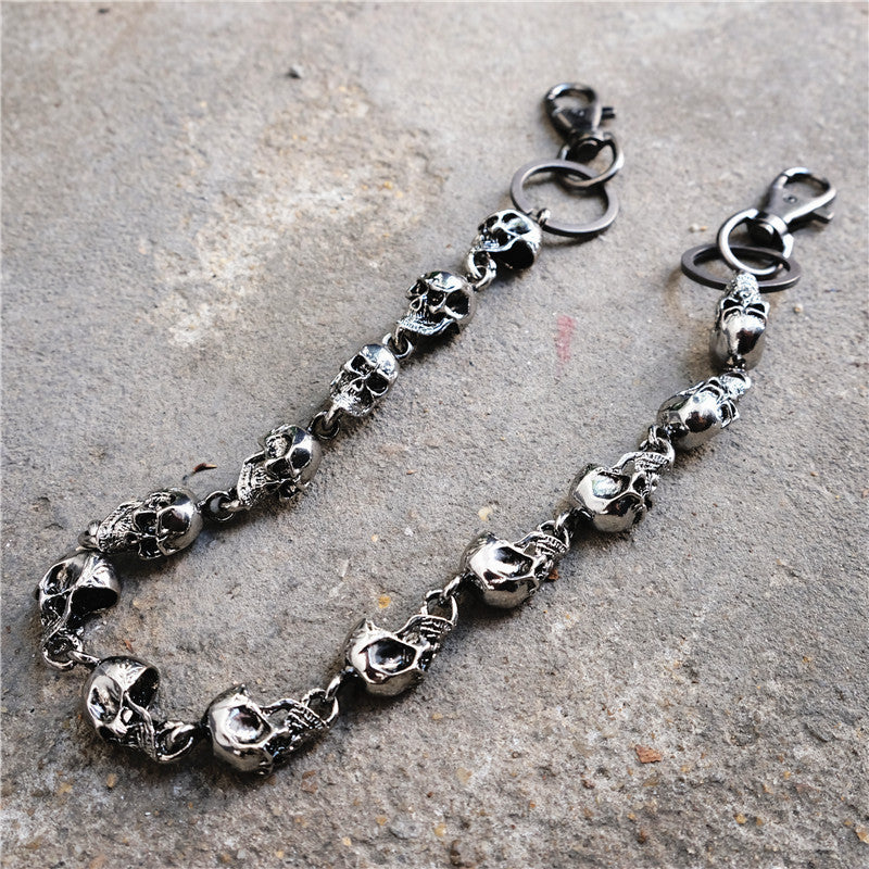 Skull head big ghost head dark hip-hop personality waist Pants Chain