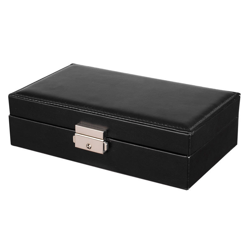 Storage rectangular lock jewelry storage box