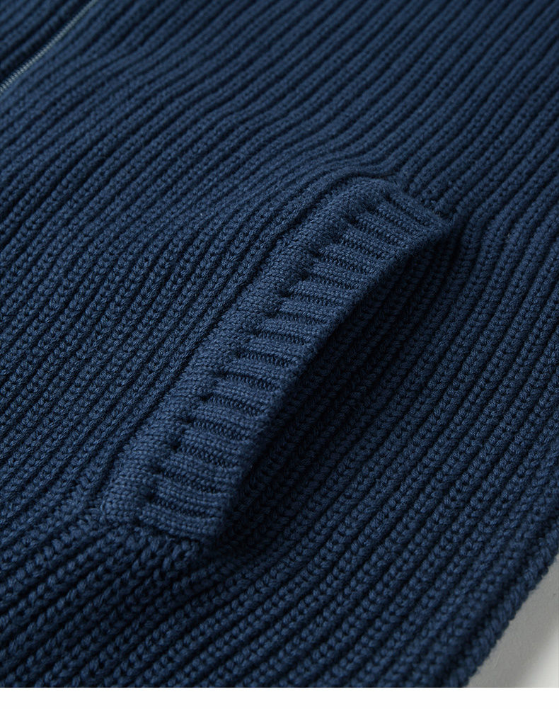 2024 half-high collar zipper sweater