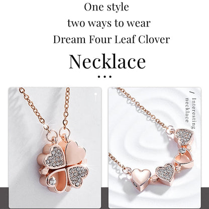 clover necklace gold