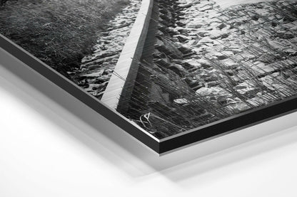 Red Umbrella Brushed Aluminium Dibond Wall Art