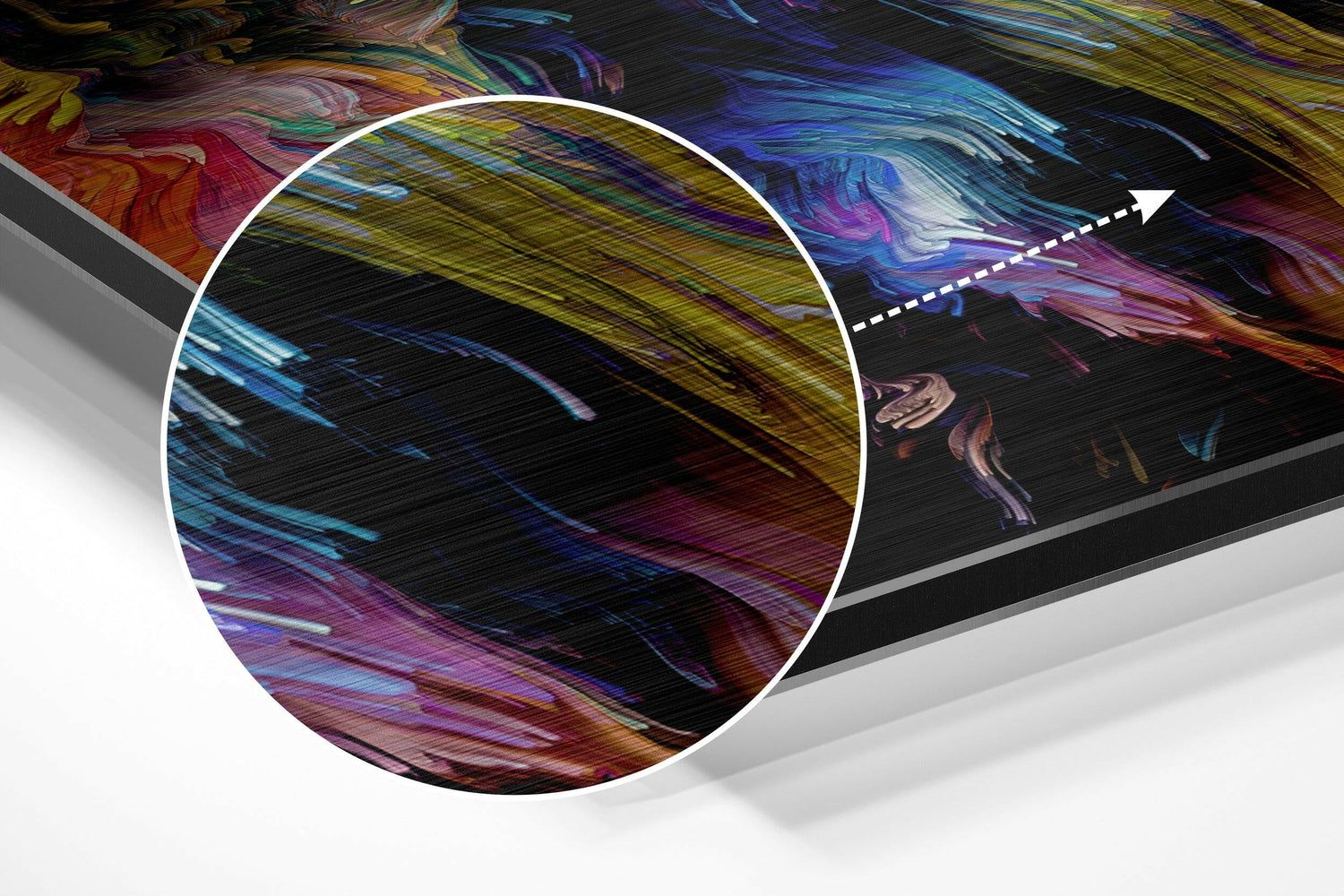 Neon Paint Splash Singing Profile Brushed Aluminium Dibond Wall Art