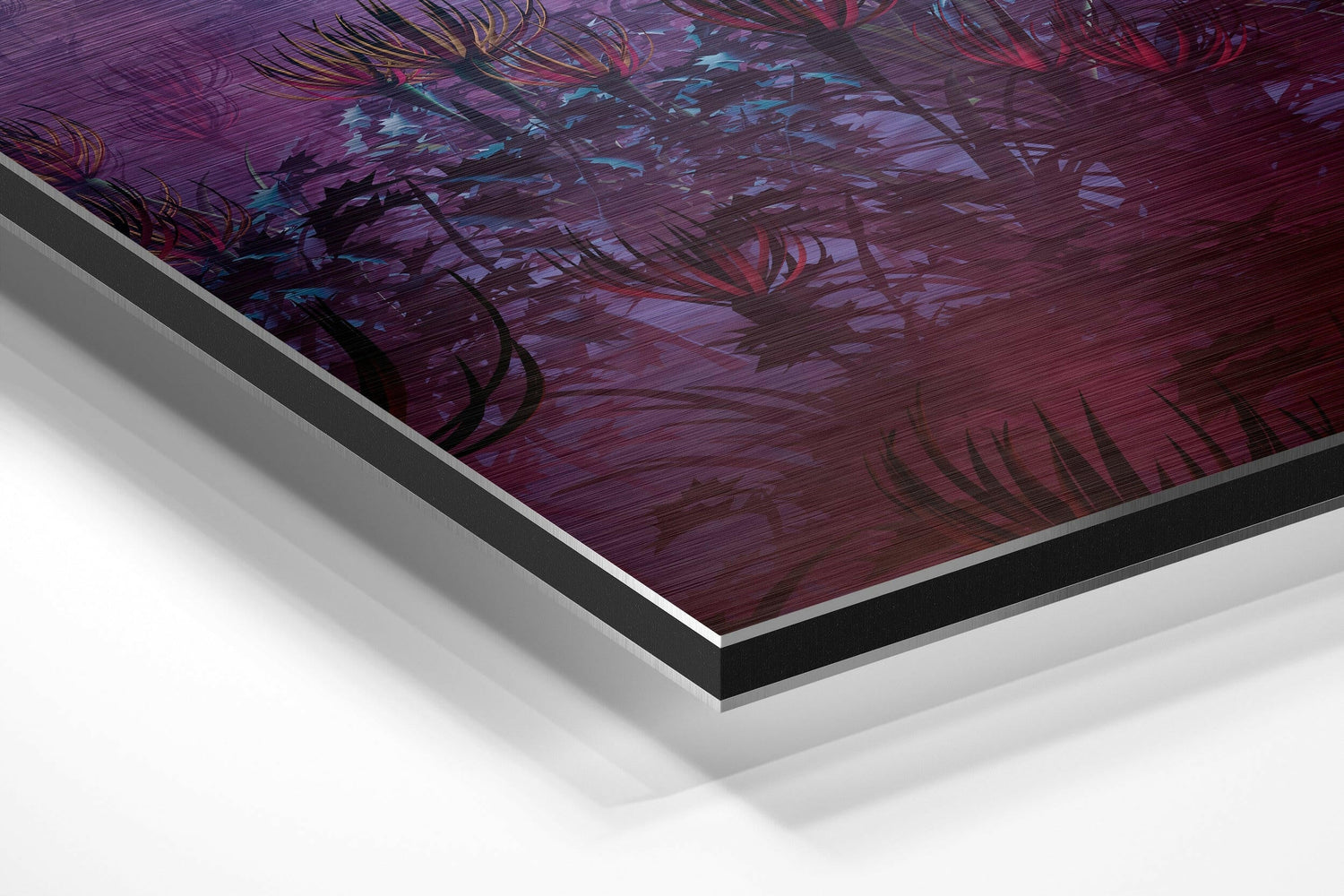 Astronaut in Pink Alien Field Brushed Aluminium Dibond Wall Art
