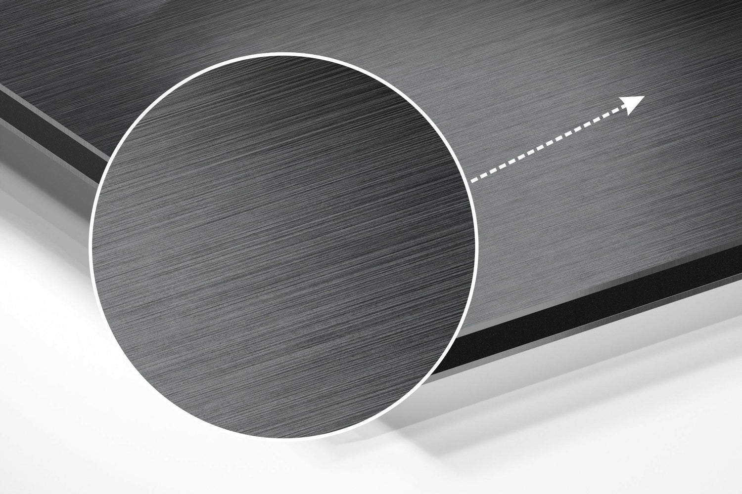 Loop Brushed Aluminium Dibond Wall Art
