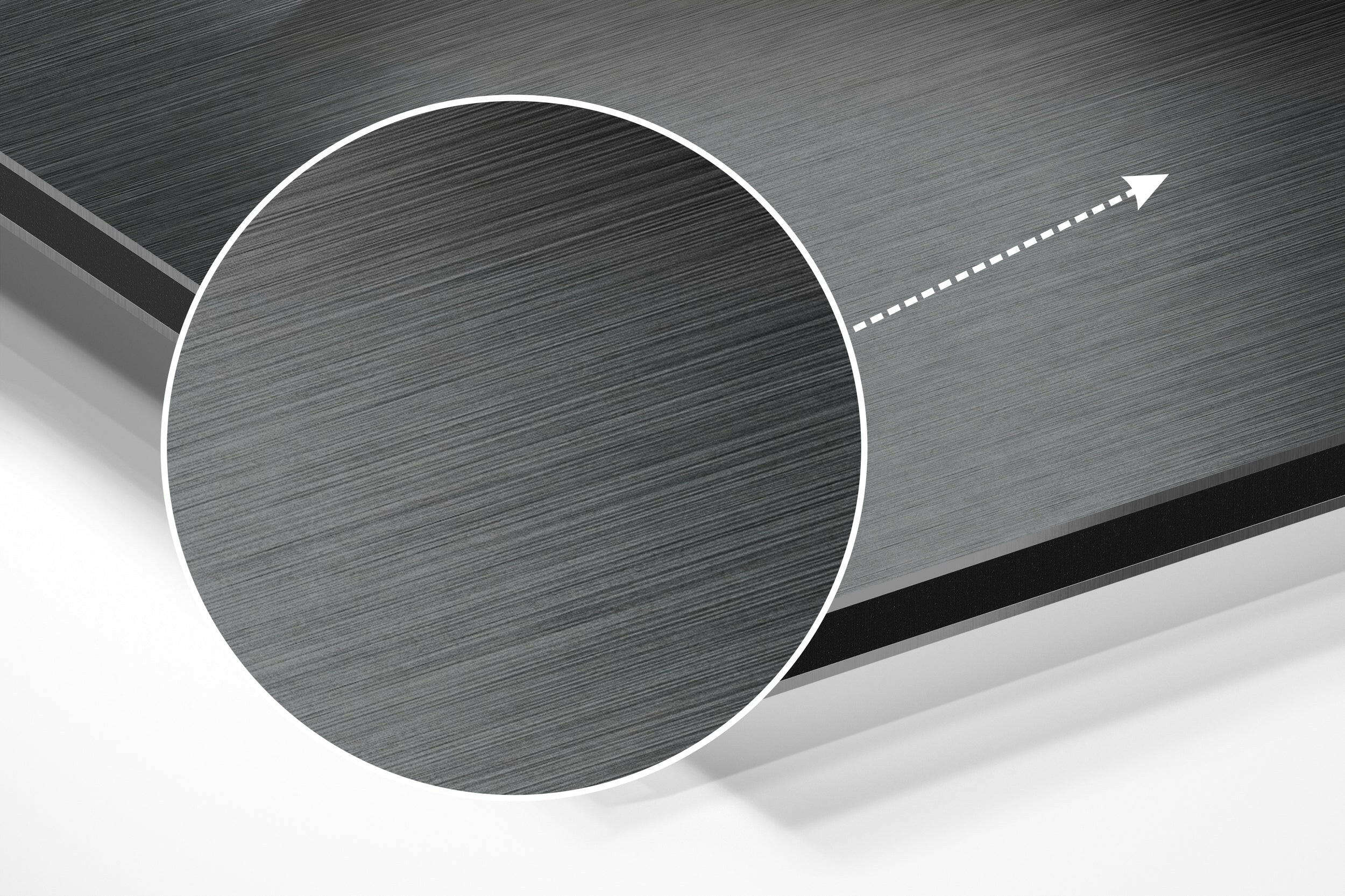 Loop Brushed Aluminium Dibond Wall Art