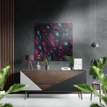 Heads Brushed Aluminium Dibond Wall Art