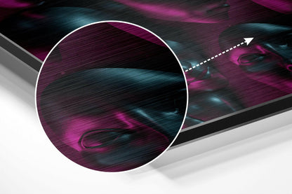 Heads Brushed Aluminium Dibond Wall Art