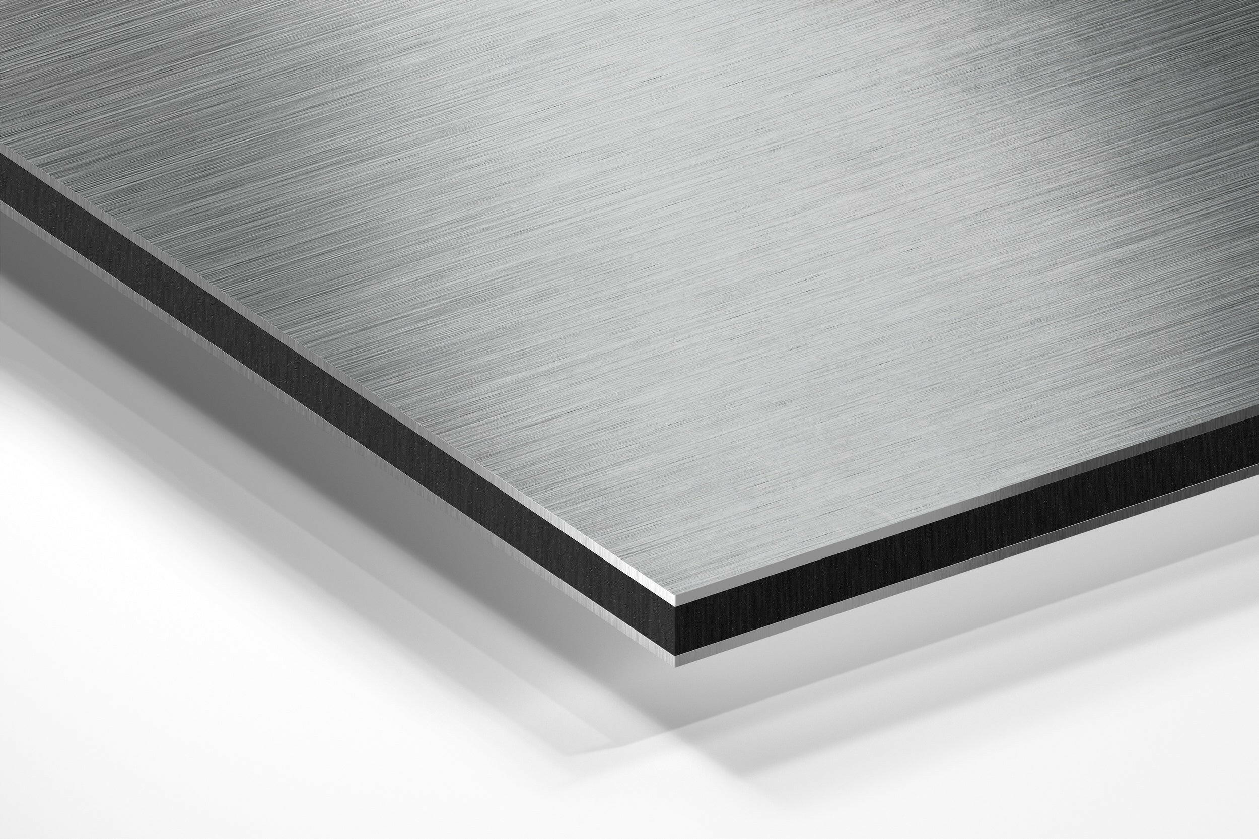 Hand Behind Frosted Glass Mist Brushed Aluminium Dibond Wall Art
