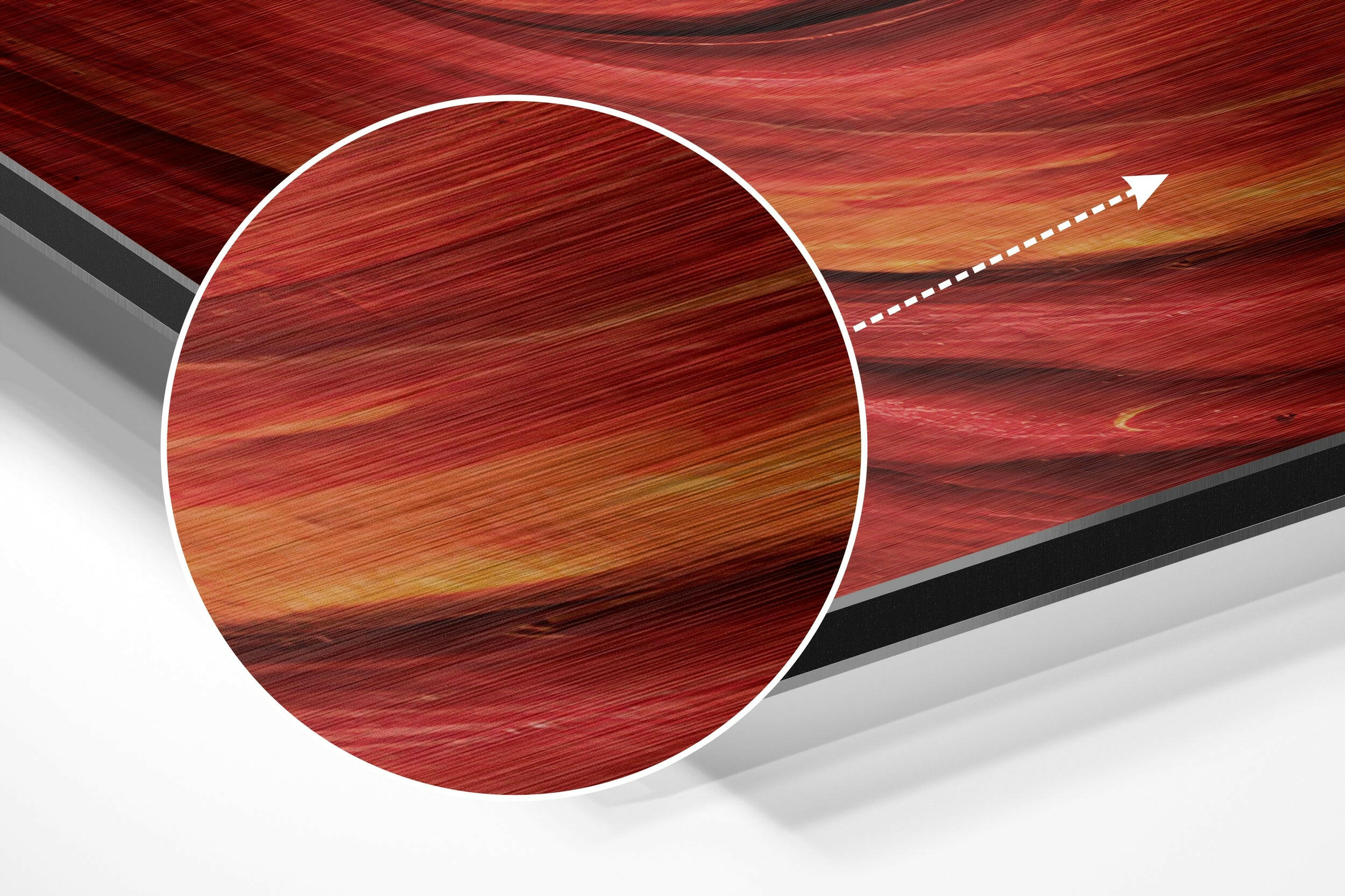 Red Brushed Aluminium Dibond Wall Art