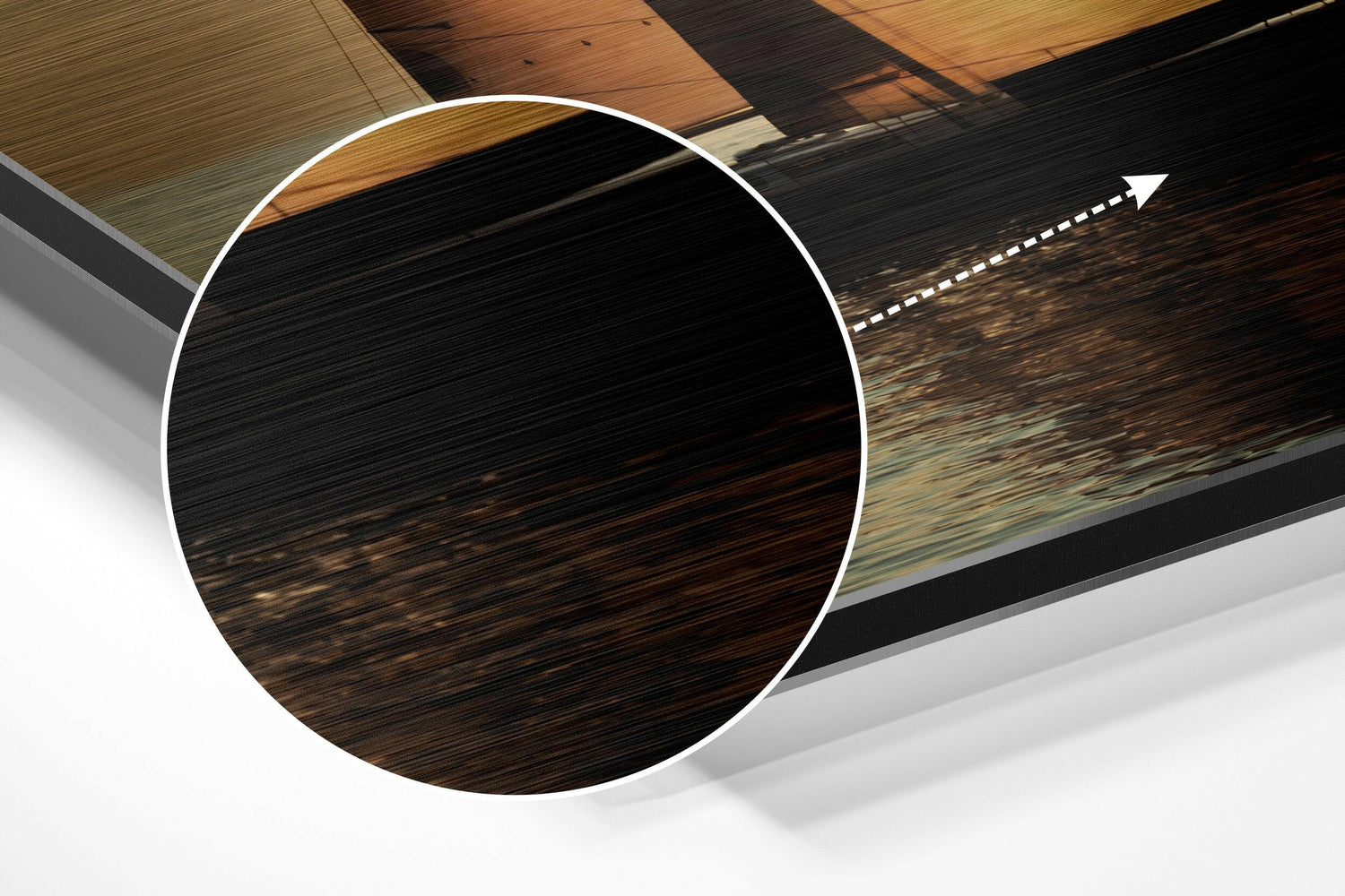Sailing to Sunset Brushed Aluminium Dibond Wall Art