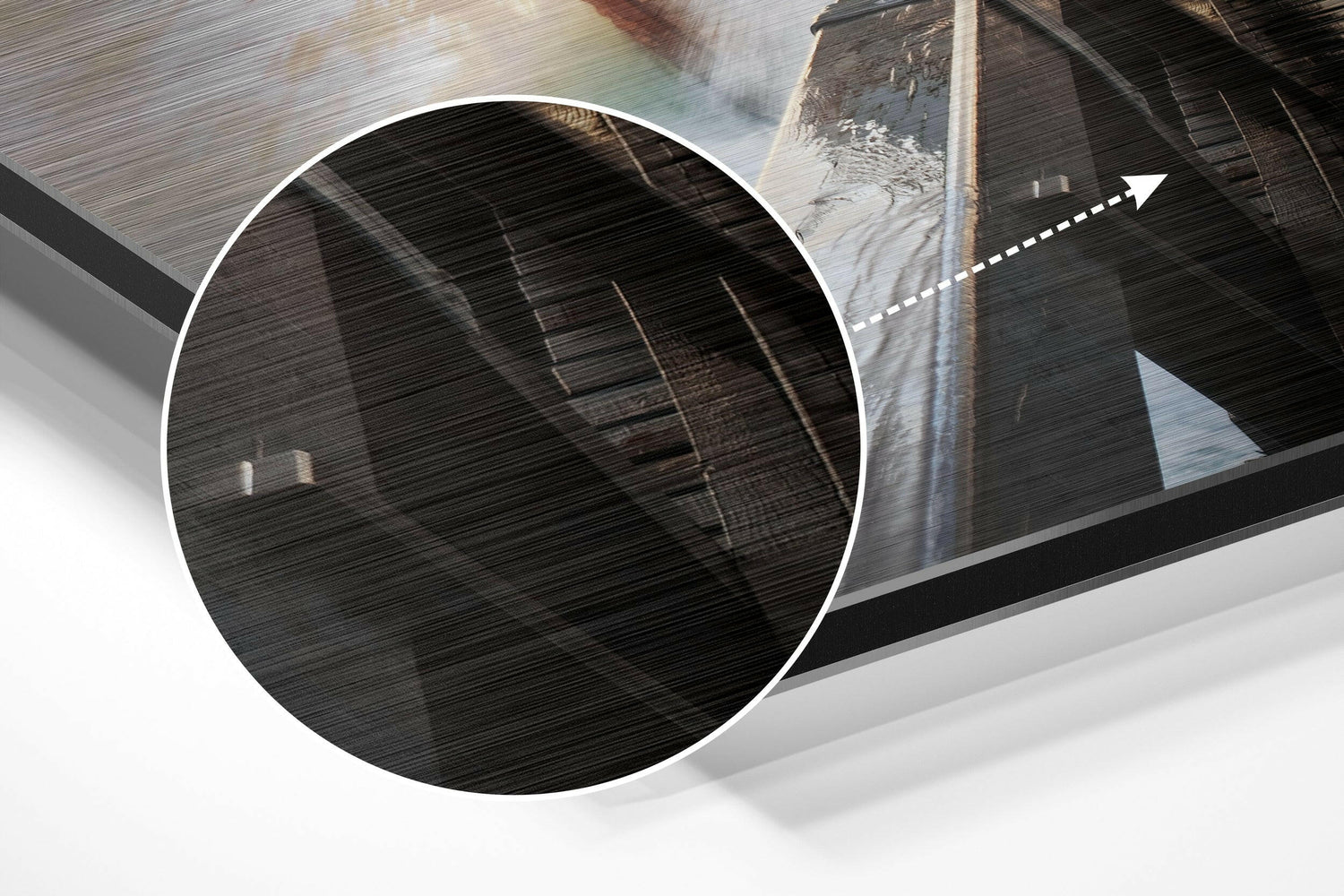 Lighthouse Brushed Aluminium Dibond Wall Art