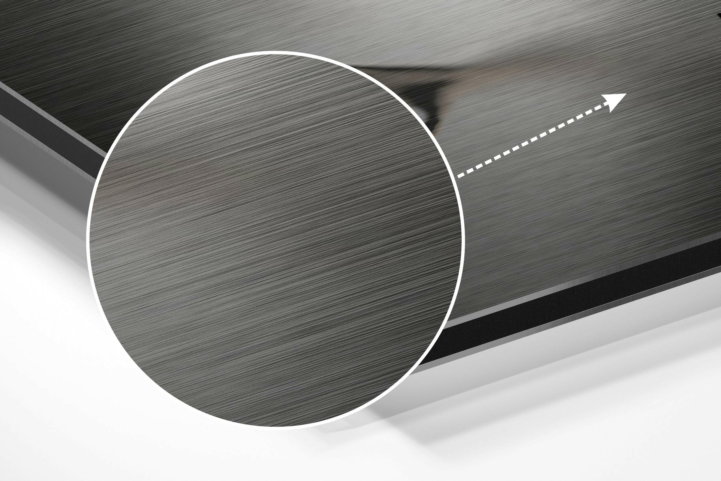 Hands Brushed Aluminium Dibond Wall Art