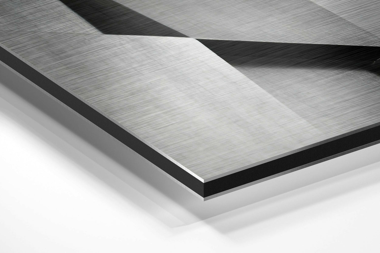 Geometric Buildings Brushed Aluminium Dibond Wall Art
