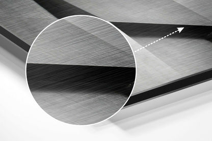 Geometric Buildings Brushed Aluminium Dibond Wall Art