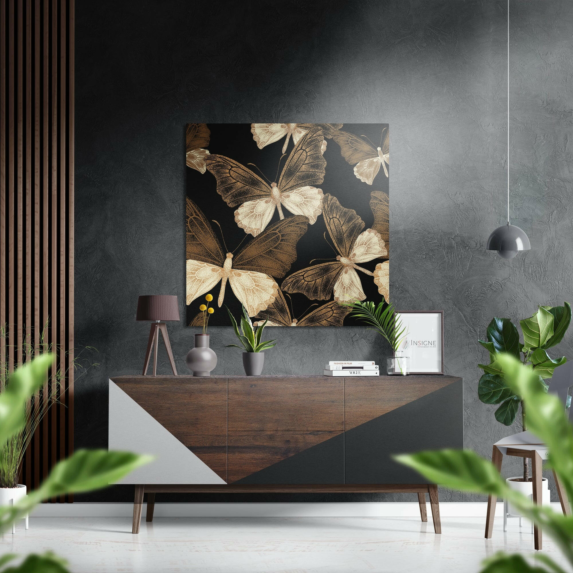 Butterflies Brushed Aluminium Dibond Wall Art
