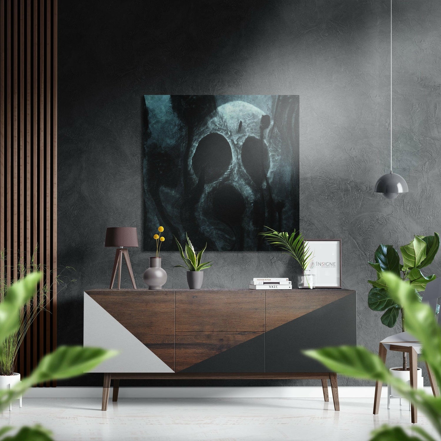Scary Panda Brushed Aluminium Dibond Wall Art