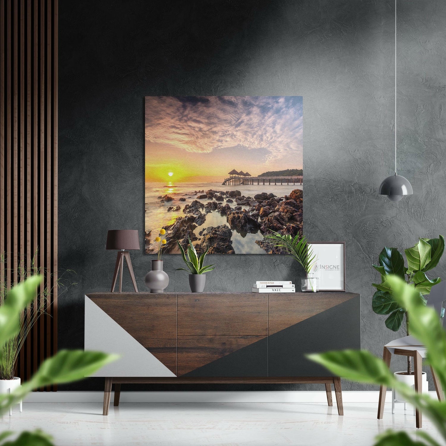 Sunset Brushed Aluminium Dibond Wall Art