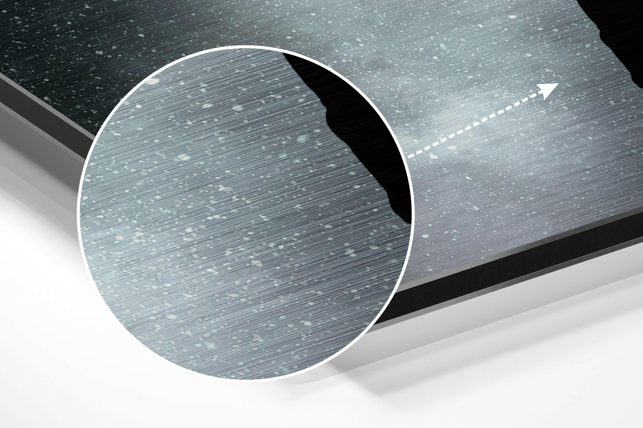 Up Brushed Aluminium Dibond Wall Art