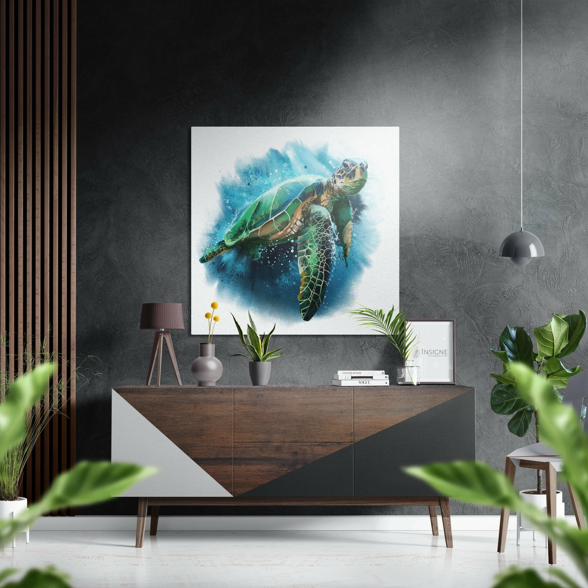 Turtle Brushed Aluminium Dibond Wall Art