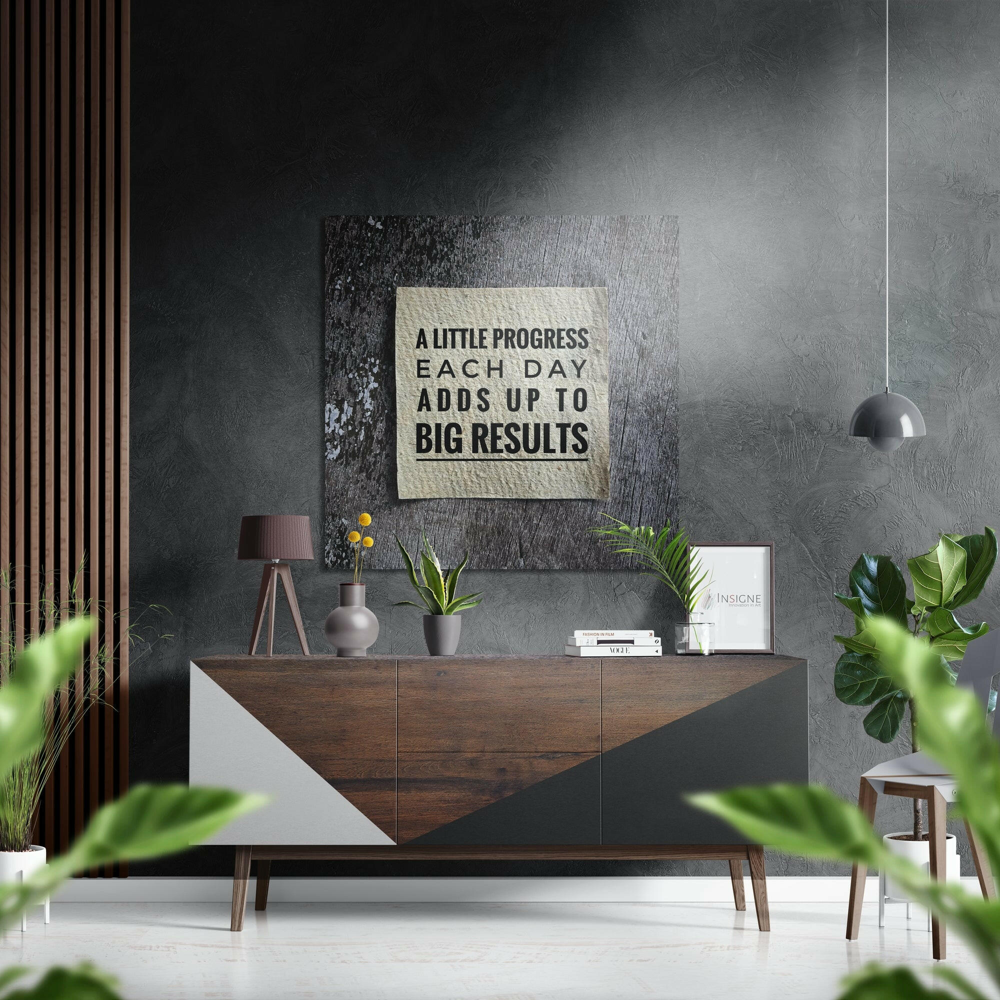 Progress Brushed Aluminium Dibond Wall Art