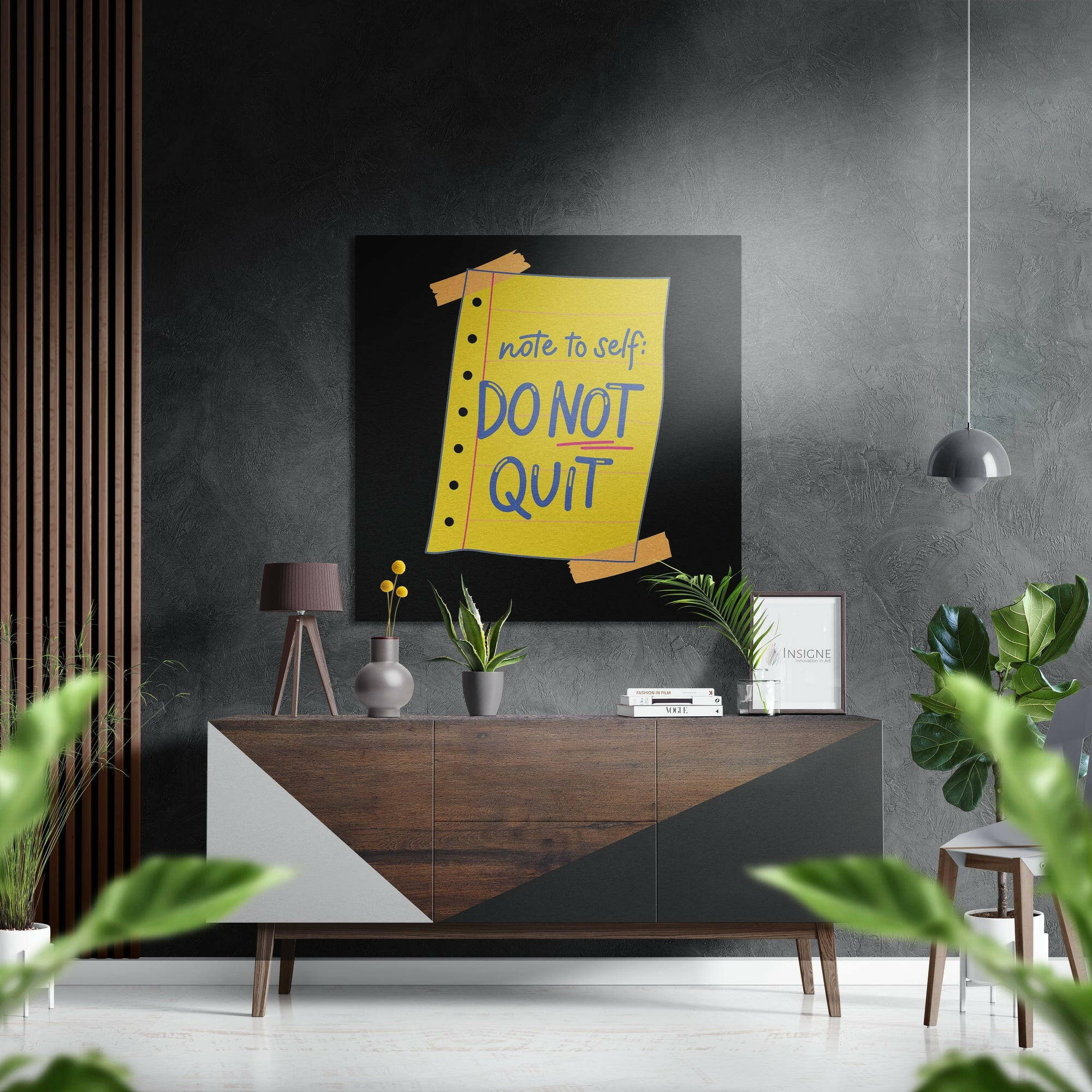 Do not Quit Brushed Aluminium Dibond Wall Art