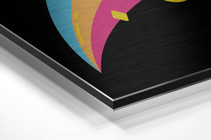 Go for It Brushed Aluminium Dibond Wall Art