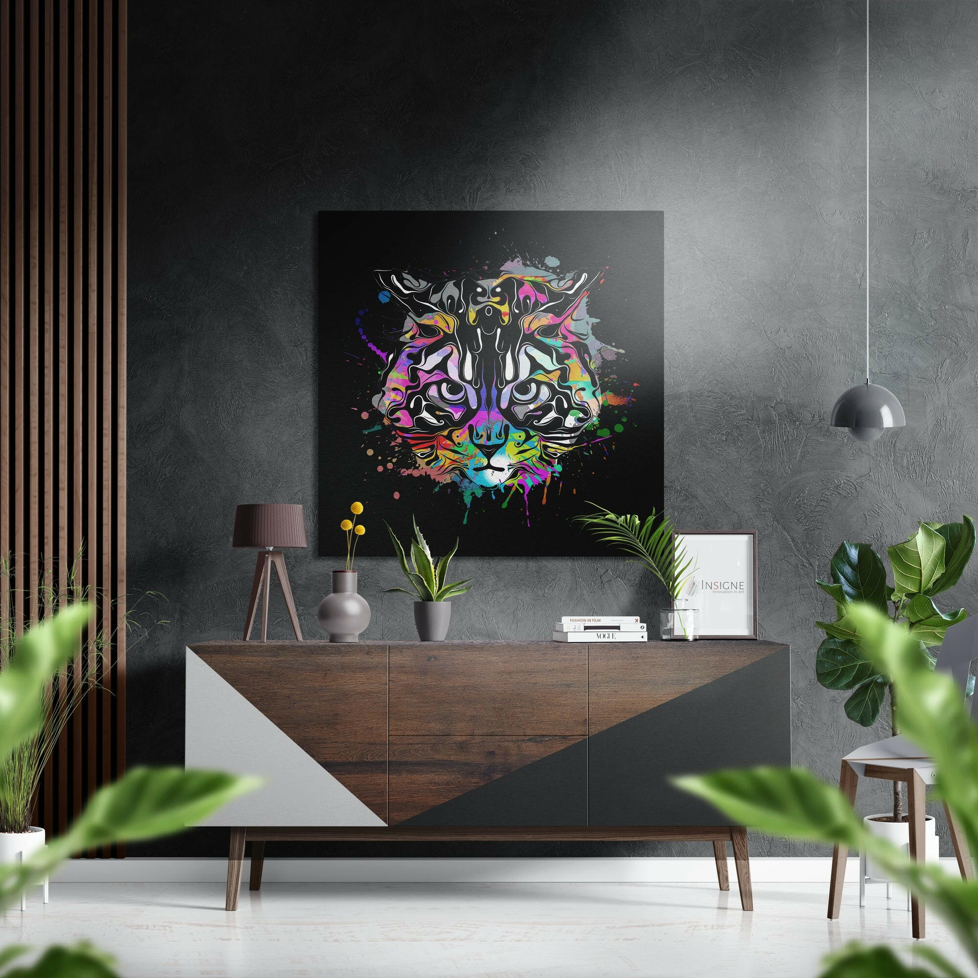 Cat Brushed Aluminium Dibond Wall Art