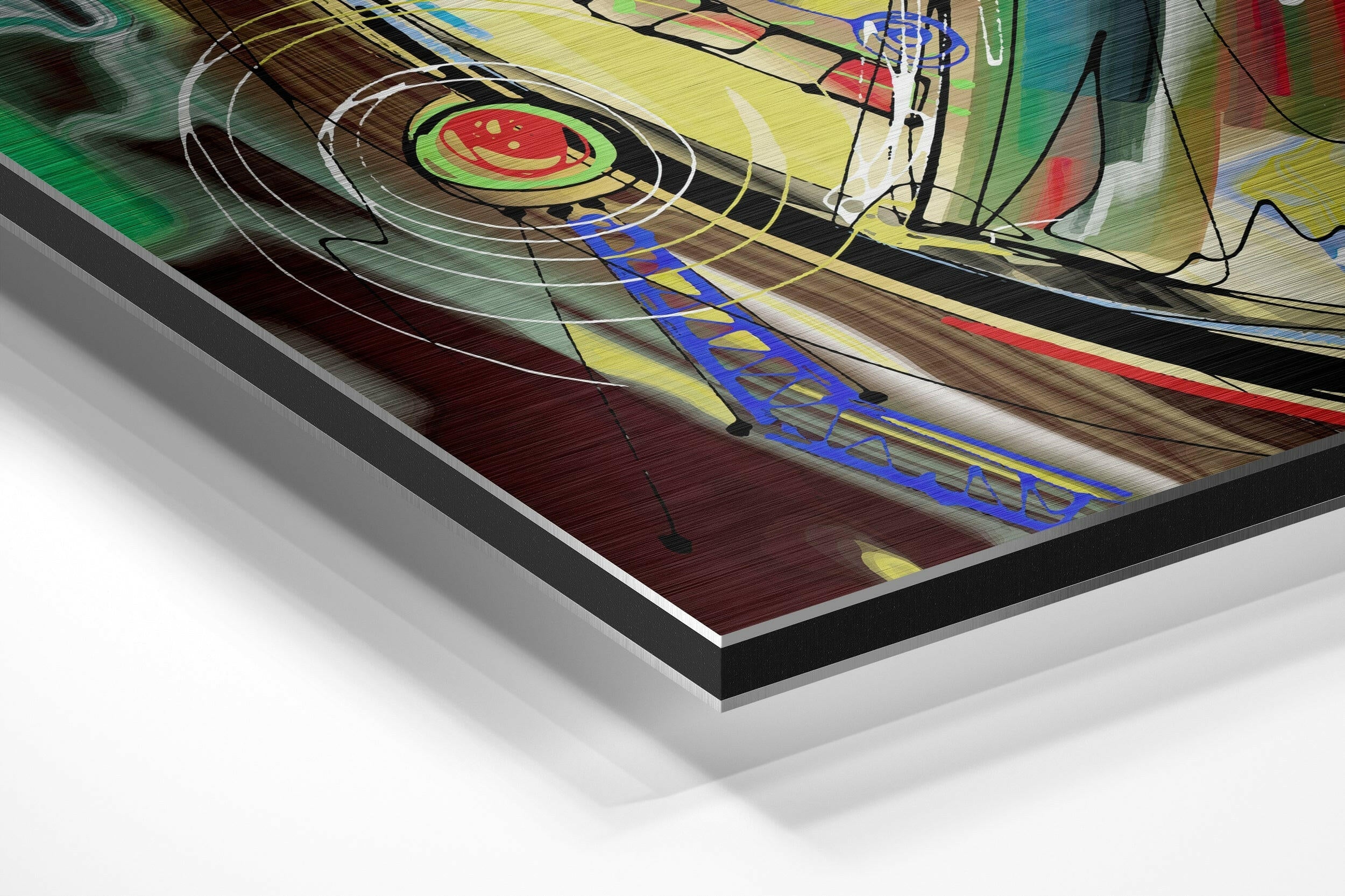 Colorful Abstract Blue Eye Brushed Aluminium Dibond Wall Art