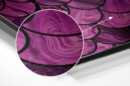 Pink Drops Brushed Aluminium Dibond Wall Art