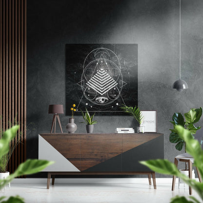 Lines of Space Brushed Aluminium Dibond Wall Art